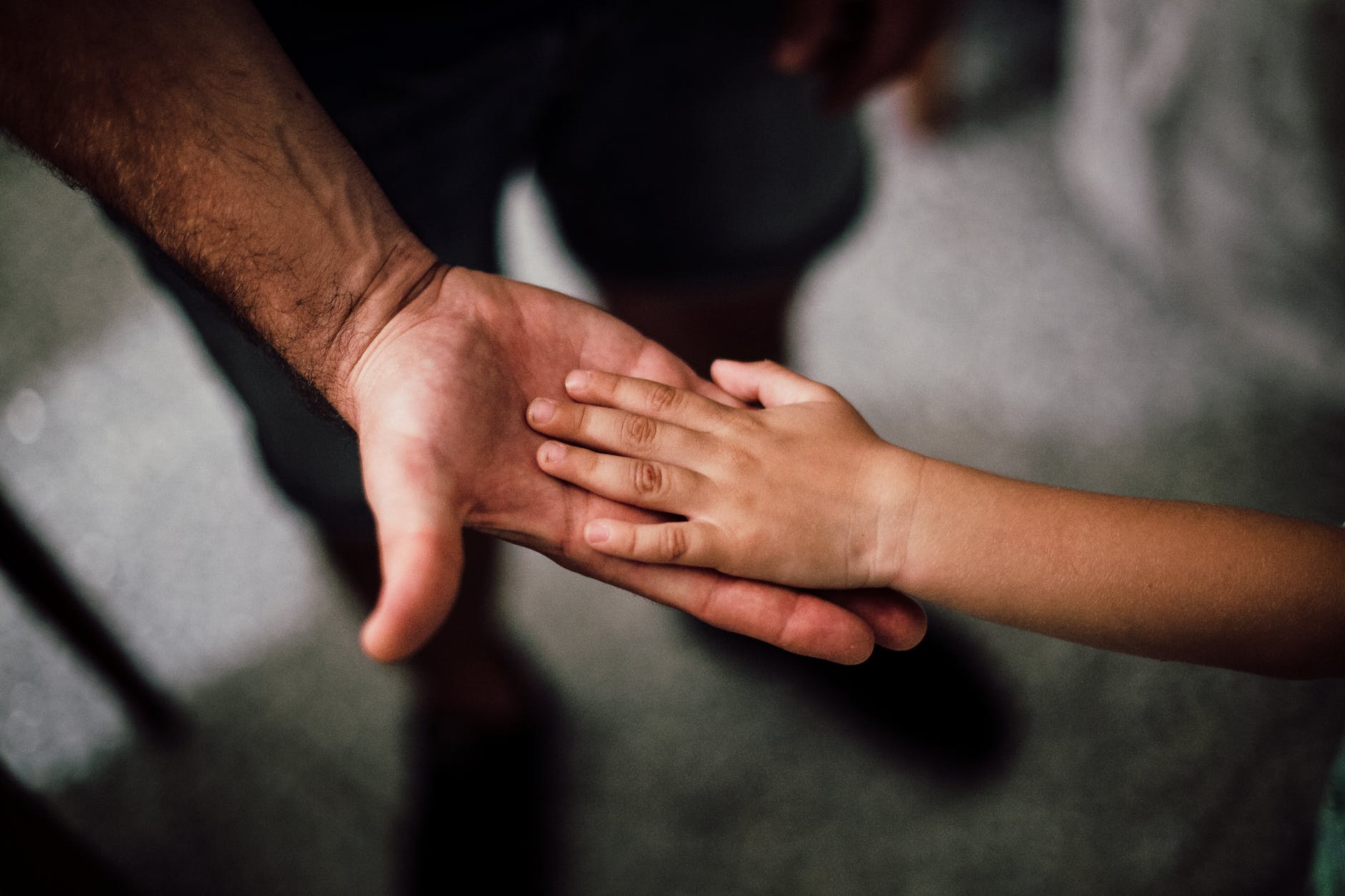 selective focus photography of child s hand